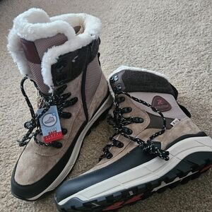 Rieker Women's 9.5 Men's 7 Tan Black Winter Hiking Boots